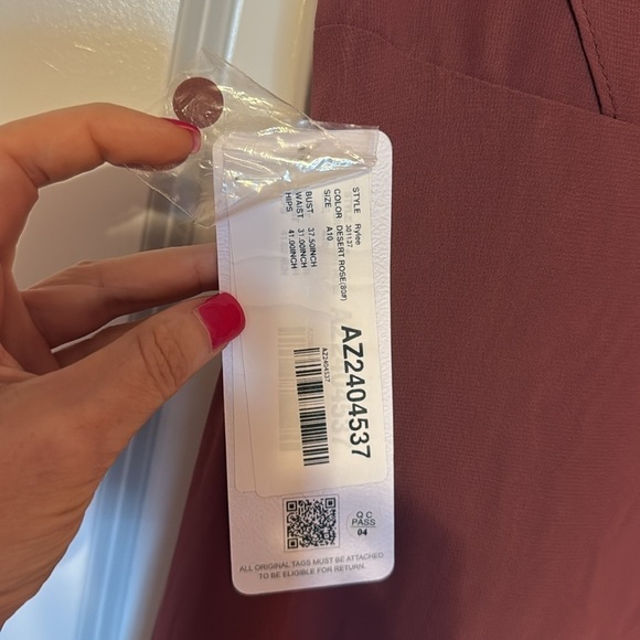 NWT Azazie Rylee Bridesmaid Dress in Desert Rose - Picture 4 of 7